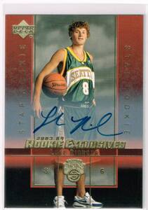 2003-04 NBA Upper Deck Rookie Exclusives Autograph #A10 Luke Ridnour UD Auto ルーク・リドナー 直筆サイン ルーキー