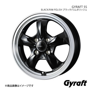 Gyraft/5S サンバーバン S320系 アルミホイール2本セット【12×4.0B 4-100 INSET43 BLACK/RIM POLISH】0041114×2