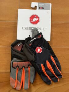 新品　Castelli カステリ　ARENBERG GEL　ロングフィンガーグローブ 　Lサイズ　オレンジ　送料無料　残1