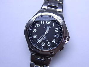 100円～良品 チタン製 CITIZENシチズン ATTESA 電波ソーラー メンズ クォーツウォッチ 腕時計