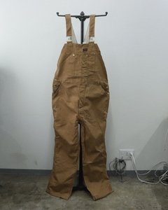 Q46 2000年代製 ディッキーズ DICKIES ダック オーバーオール■00s 表記40インチ ブラウン アメカジ ワーク ストリート サロペット 古着卸