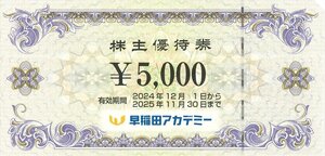 甲南☆早稲田アカデミー☆株主優待券☆5,000円分☆2025.11.30【管理7182】