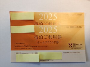 東急ハーヴェストクラブ ホームグラウンド券2枚