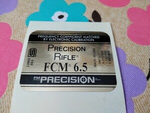 PRECISION　プレシジョン　ライフル　FCM6.5 シャフトラベル　1枚