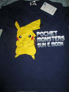 ◇新品！ポケットモンスター　サン＆ムーン　長袖Ｔシャツ　１３０ｃｍ紺◇