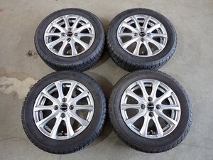 YS14616【送料無料155/65R14】タント スペーシア N-BOX デリカミニ 中古スタッドレスセット ★14×4.5J 100/4H ET45★1円スタート