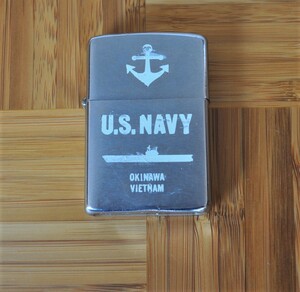 ☆希少 深堀 VIETNAM WAR US NAVY USS OKINAWA VIETNAM　Cigarette Lighter☆