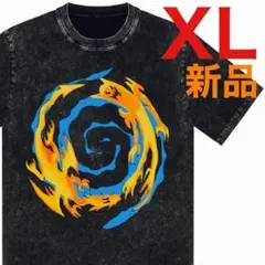 【新品】遊戯　融合　アニメTシャツ　ブラック　XL