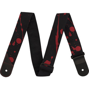 Jackson Splatter Strap Black and Red ギターストラップ〈ジャクソン〉