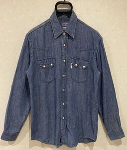 ＊ブルーブルー BLUE BLUE HEMP 聖林公司 ハリラン 長袖 ウエスタン シャツ トップス 日本製 2/M　　　　　　 BJBA.C