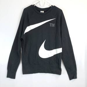 ナイキ NIKE メンズ スウェット スウッシュ トレーナー フレンチテリー クルーネック トップス ビッグスウッシュ ブラック DR8996 Sサイズ