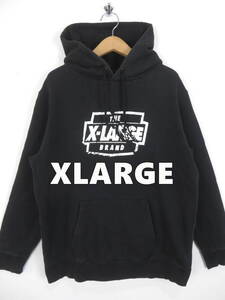 エクストララージ ★ XL ヘビーウェイト スウェットパーカー 黒 ★ XLARGE 厚手 フーディー ブラック ロゴ フード 