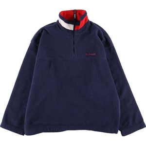 古着 90年代 トミーヒルフィガー TOMMY HILFIGER ハーフジップ フリースプルオーバー メンズL ヴィンテージ /eaa397098 【SS2409_30%】