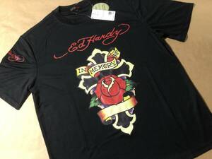 【同梱不可！】Ed Hardy /エドハーディー Tシャツ L ★清涼素材 QUICK DRY