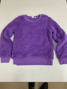 ★GAP★新品★150★ファー・トレーナー★ボア★セーター★人工ファータイプ★ムラサキ★人気の定番★暖かいです★3-3