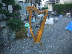 【TS40821】AOYAMA HARP/青山ハープ アイリッシュハープ 34弦 弦楽器 HARP ハープ ノンペダルハープ レバーハープ ※ジャンク扱い