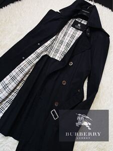 d20 極暖冬を乗り切る【大人の余裕漂うトレンチ!!】定価12万●BURBERRY BLACK LABEL● トレンチコート バーバリーコート メンズ M