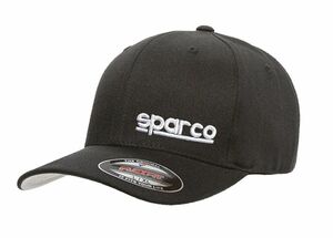 SPARCO（スパルコ） ベースボールキャップ CAP FLEX-FIT 2019 ブラック Sサイズ・Mサイズ