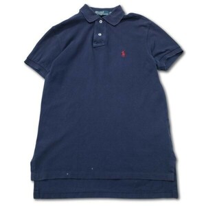 《オススメ◎》POLO RALPH LAUREN ポロラルフローレン★ワンポイントデザイン*ポロシャツ*ネイビー*サイズXS(MS1962)◆YP