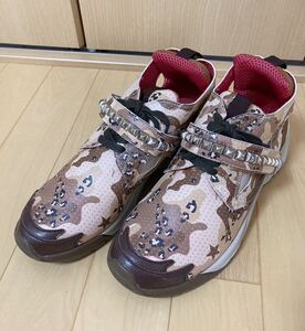 美品☆[Roen] 16AW 定価49,500 ROCK-ONE2 SNEAKER (CAMO) ロックワン ツー スタッズ カモフラスニーカー 27 迷彩 ロエン