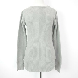 19AW 19FW FUMIKA UCHIDA フミカ ウチダ COTTON WAFFLE THERMAL TOP コットン 長袖 エルボーパッチ ワッフル サーマル カットソー GRAY S