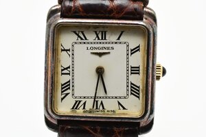 稼働品 ロンジン スクエア 手巻き レディース 腕時計 LONGINES