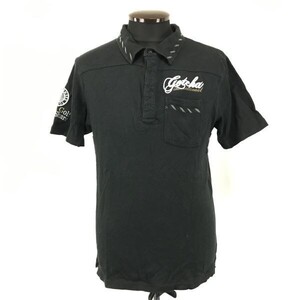 GOTCHA GOLF/ガッチャ★ゴルフウェア/半袖ポロシャツ【Mens size -L/黒/black】Tops/Shirts◆BH76