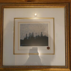 ★入手困難品！ 貴重 トム・トムソン カナダ 風景画家 Tom Thomson Sunset Csnoe Lake 1916年(spring) Canada サイン シリアルナンバー入★