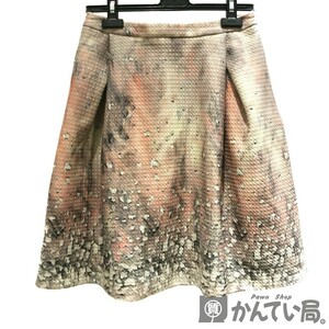 17753 cacharel【キャシャレル】スカート フレア ポリエステル 表記サイズ:38 レディース【中古】USED-B