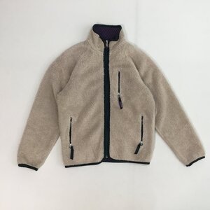 ■90s patagonia パタゴニア フリースジャケット レトロカーディガン ジャンパー ナチュラル アウトドア ベージュ メンズ S /0.52kg■