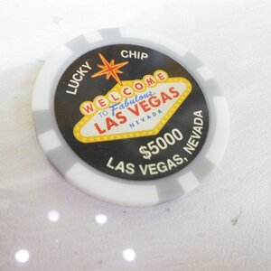 ゴルフ カジノマーカー 億万長者 ラスベガス グレー色 $5000- マグネットタイプ １枚 LAS VEGAS