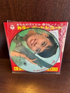 【7】EPレコード　カラー・ポートレコード　ジュディ・オング　涙のドレス　たそがれの赤い月