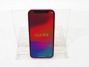 k6295k [送料650円]【中古】 iPhone 12 mini MGDN3J/A SIMフリー 利用制限○ レッド 128GB バッテリー78% [109-000100]