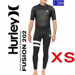 処分特価【サイズXS】 ハーレー HURLEY FUSION 2/2mm バックジップ　2023　メンズ BLACK　シーガル　ウェットスーツ