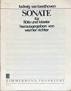 ベートーヴェン フルート・ソナタ (フルート+ピアノ)輸入楽譜 Beethoven Sonate 洋書