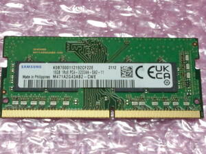 SAMSUNG DDR4-3200 PC4-25600 16GB 1.2V JEDEC準拠品（XMP2.0非搭載）動作品 8チップ