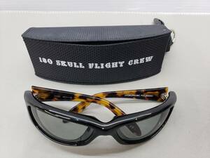 163-KA1311-60: SKULL FLIGHT 180SHADE 偏光サングラス FR-001 ケース付