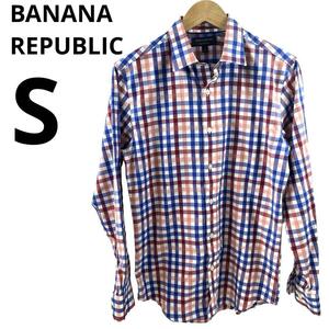 BANANA REPUBLIC バナナリパブリック チェック柄 長袖 シャツ S