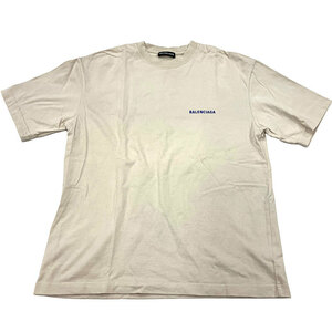 バレンシアガ BALENCIAGA ロゴ 半袖Ｔシャツ コットン ベージュ XS レディース