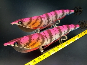 廃番 ヨーヅリ シュリンプハンター4.0号 #GOHE USED 2個セット ② アオリイカエギングに LOT OF 2 DISCONTINUED YO-ZURI SHRIMP HUNTER