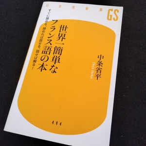 世界一簡単なフランス語の本　中条省平　幻冬舎新書　219ページ　2018年初版　フランス語　フランス　語学　