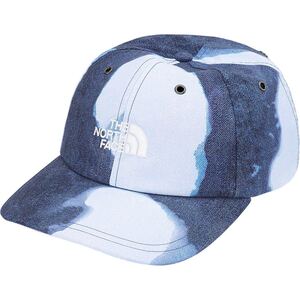 国内正規タグ【新品 青 Supreme The North Face Bleached Denim Print 6-Panel】 ブリーチ デニム cap box logo new era nike acg burberry