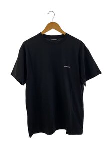 BALENCIAGA◆Tシャツ/S/コットン/ブラック/黒/無地/613968/スモールロゴプリント