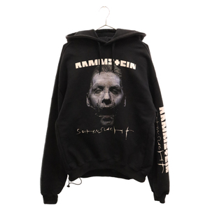 VETEMENTS ヴェトモン 17AW RAMMSTEIN Hoodie ラムシュタイン プリントプルオーバーパーカー フーディー ブラック MAH18TR29