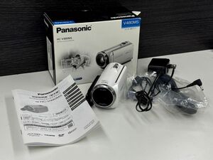 D248-X2-196 Panasonic パナソニック HC-V480MS-W デジタルハイビジョン ビデオカメラ 現状品①