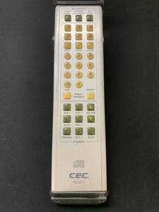 ジャンク品　返品不可　C.E.C CEC RU-211 CDプレーヤー TL1N、DA3N、AMP5300R オーディオリモコン