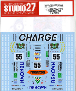 【STUDIO27】1/24 787B CHARGE #55 LM 1991デカール★再生産★