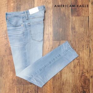 AMERICAN EAGLE/29インチ/デニムパンツ 0118-6286 ストレッチ◎ 無地 ウォッシュ加工 ジーンズ 美脚 新品/青/ブルー/ih291/