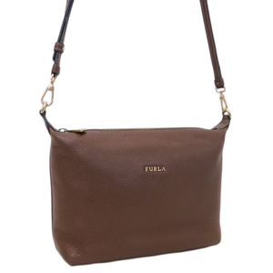 1円 ■ 美品 フルラ ショルダーバッグ 253250 ブラウン系 レザー ソフィー FURLA ■E.Bis.An-08