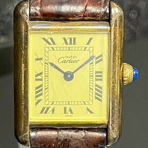 B084-SB4-1639 ◎ Cartier カルティエ マストタンク ヴェルメイユ 腕時計 レディース クオーツ SV925 5057001